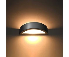 Sieninis šviestuvas Sollux Lighting Sieninis keraminis šviestuvas ATENA pilka