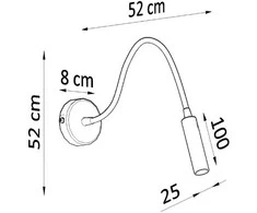 Sollux Lighting Sieninis šviestuvas AXIL juodas