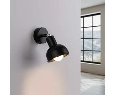 Sollux Lighting Sieninis šviestuvas ELBA juodas