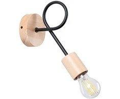 Sollux Lighting Sieninis šviestuvas EMBER juodas