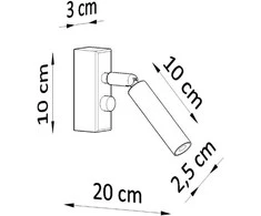 Sollux Lighting Sieninis šviestuvas EYETECH 1 baltas