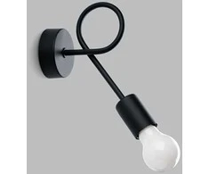 Sollux Lighting Sieninis šviestuvas LEVAR juodas
