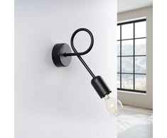 Sollux Lighting Sieninis šviestuvas LOOP juodas
