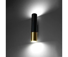 Sollux Lighting Sieninis šviestuvas LOOPEZ juodas/auksinis