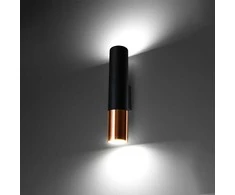 Sollux Lighting Sieninis šviestuvas LOOPEZ juodas/varis