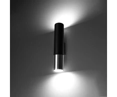 Sollux Lighting Sieninis šviestuvas LOOPEZ juodas/chromas