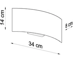 Sollux Lighting Sieninis šviestuvas MAGNUS baltas