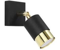 Sollux Lighting Sieninis šviestuvas NERO juodas/auksinis