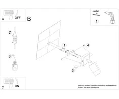 Sollux Lighting Sieninis šviestuvas NERO juodas/auksinis