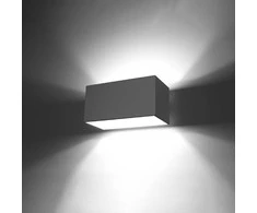 Sollux Lighting Sieninis šviestuvas QUAD MAXI pilkas