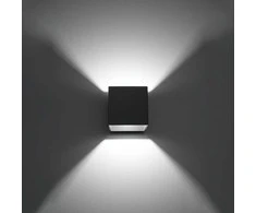 Sollux Lighting Sieninis šviestuvas QUAD 1 antracito spalvos