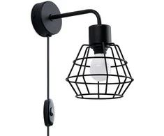 Sollux Lighting Sieninis šviestuvas SUBA juodas
