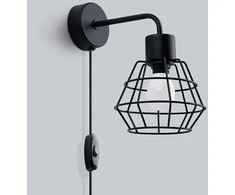 Sollux Lighting Sieninis šviestuvas SUBA juodas