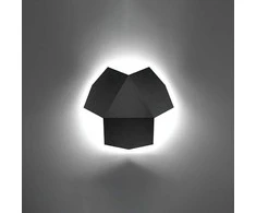 Sollux Lighting Sieninis šviestuvas TRE juodas