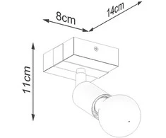 Sollux Lighting Sieninis šviestuvas ZUCA juodas