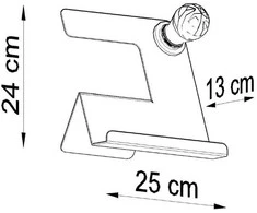 Sollux Lighting Stalinis šviestuvas INCLINE juodas