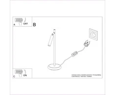 Sollux Lighting Stalo lempa PASTELO balta