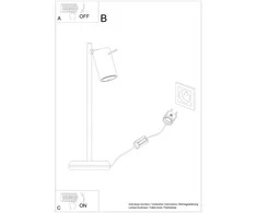 Sollux Lighting Stalo lempa RING balta