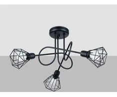 Lubinis šviestuvas Sollux Lighting Šviestuvas ARTEMIS 3S juodas