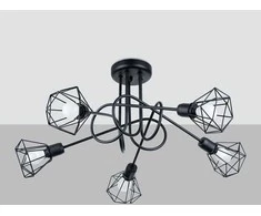 Lubinis šviestuvas Sollux Lighting Šviestuvas ARTEMIS 5S juodas