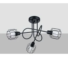 Lubinis šviestuvas Sollux Lighting Šviestuvas BELUCI 3S juodas