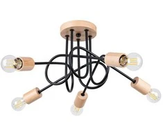 Lubinis šviestuvas Sollux Lighting Šviestuvas EMBER 5 juodas