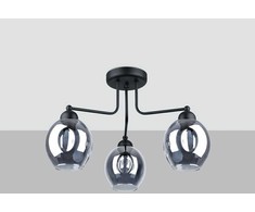 Lubinis šviestuvas Sollux Lighting Šviestuvas FILLAN 3 juodas