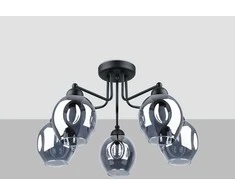 Lubinis šviestuvas Sollux Lighting Šviestuvas FILLAN 5 juodas