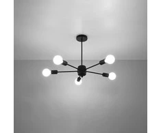 Pakabinamas šviestuvas Sollux Lighting Šviestuvas LANGO 5 juodas