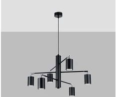 Lubinis šviestuvas Sollux Lighting Šviestuvas LEMMI 6 juodas
