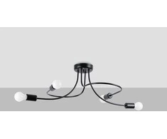 Lubinis šviestuvas Sollux Lighting Šviestuvas LEVAR 4 juodas