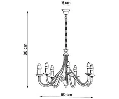 Lubinis šviestuvas Sollux Lighting Šviestuvas MINERWA 7 baltas