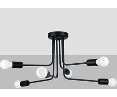 Lubinis šviestuvas Sollux Lighting Šviestuvas NORAH 6 juodas