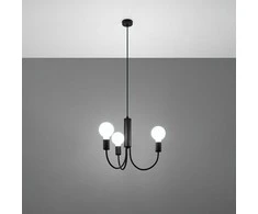 Pakabinamas šviestuvas Sollux Lighting Šviestuvas PICCOLO 3 juodas