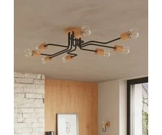 Lubinis šviestuvas Sollux Lighting Šviestuvas TIMBO 8 juodas