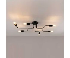 Lubinis šviestuvas Sollux Lighting Šviestuvas VECTOR 6 juodas
