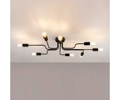 Lubinis šviestuvas Sollux Lighting Šviestuvas VECTOR 8 juodas