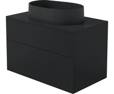 Deante Prizma spintelė su granitiniu praustuvu, 80x52x47 cm + 55x35 cm, Nero (SDNB8SNU6S)