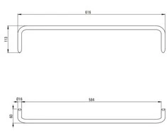 Deante Silia rankšluosčių kabykla ADI_D621, Titanium