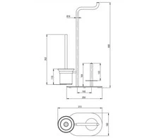 Deante Silia stovas tualetiniam popieriui ADI_F732, Brushed steel