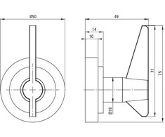 Deante Temisto kabliukas ADT_M111, Brass