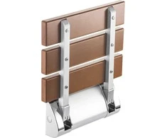 Deante Vital sieninė atlenkiama dušo sėdynė NIV_451P, Chrome/Brown