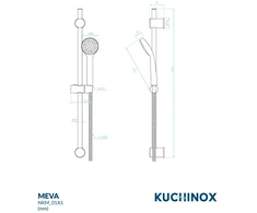 Dušo komplektas Kuchinox MEVA, NKM_01A1, Chrome