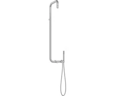 Dušo komplektas su maišytuvu Deante Silia Hexa NHS_F4XM, Brushed steel