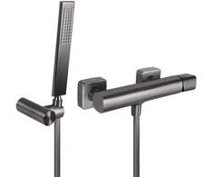 Dušo komplektas su maišytuvu Laveo Tores, Graphite