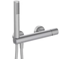 Dušo maišytuvas su dušo komplektu Deante Silia Hexa BHS_F41M, Brushed steel