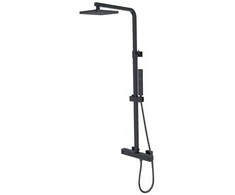 Dušo sistema su termostatu Besco Modern / Varium, Juodas matt