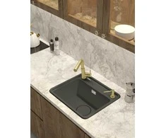 Granitinė virtuvinė plautuvė Deante Momi, ZKM_T103, Anthracite metallic