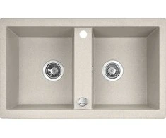 Granitinė virtuvinė plautuvė Laveo Barbados SBB_420T, rusvai gelsvas