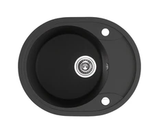 Granitinė virtuvinė plautuvė Laveo Dafne SBD_783T, Juodas